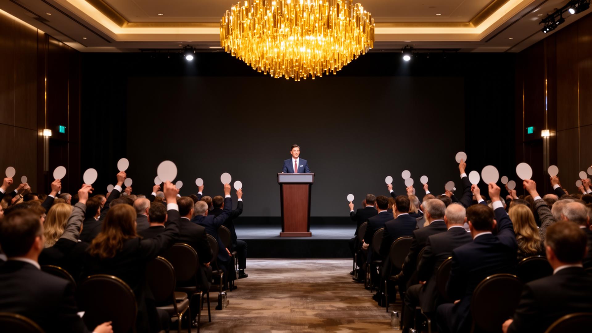Modern luxury auction room