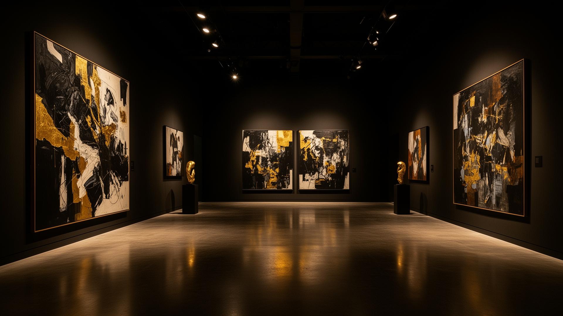 Modern luxury contemporary art gallery interior